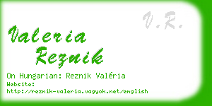 valeria reznik business card